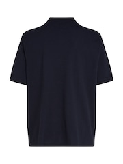 Tommy Hilfiger Blue Plus Stripe Regular Fit Polo Shirt - Image 6 of 6