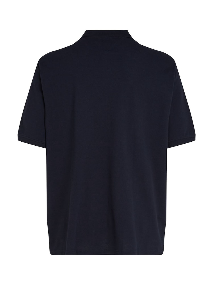 Tommy Hilfiger Blue Plus Stripe Regular Fit Polo Shirt - Image 6 of 6