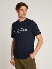 Синий - Tommy Hilfiger 100% Cotton Big T-Shirt - Image 1 of 6