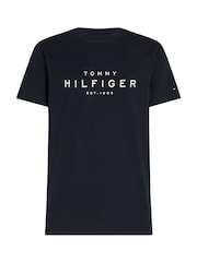 Синий - Tommy Hilfiger 100% Cotton Big T-Shirt - Image 5 of 6