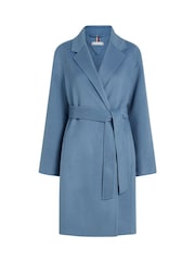 Tommy Hilfiger Croială clasică din lână Cu centură/curea Coat - Imaginea 5 din 6