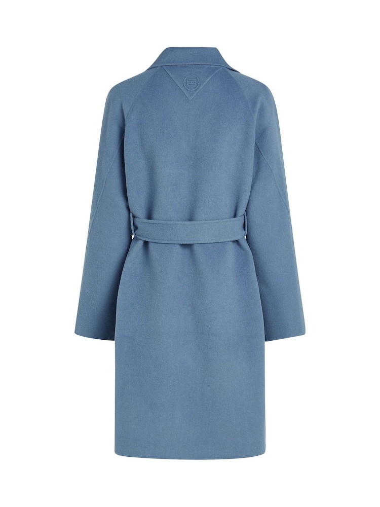 Tommy Hilfiger Croială clasică din lână Cu centură/curea Coat - Imaginea 6 din 6