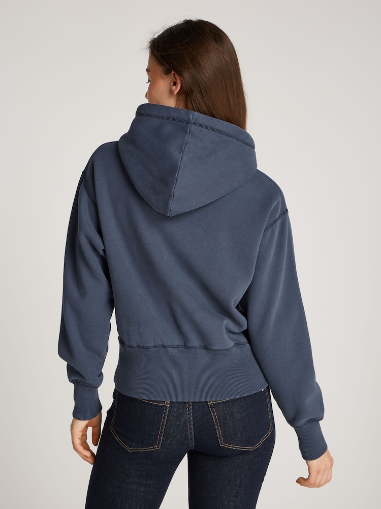 Tommy Hilfiger Blue Regular Fit Varsity Hoodie - Image 2 of 6 Tommy Hilfiger Blue Regular Fit Varsity Hoodie - Image 2 of 6