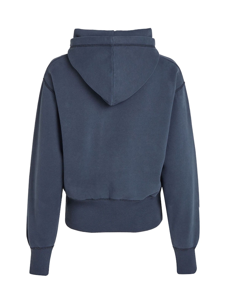 Tommy Hilfiger Blue Regular Fit Varsity Hoodie - Image 6 of 6