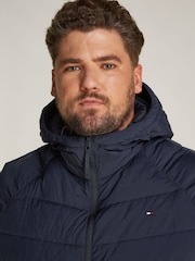 Tommy Hilfiger Blue Plus Quilted Hooded Jacket - Image 4 of 6