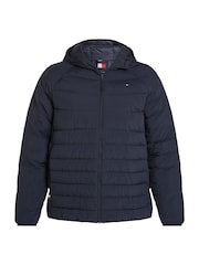 Tommy Hilfiger Blue Plus Quilted Hooded Jacket - Image 5 of 6
