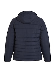 Tommy Hilfiger Blue Plus Quilted Hooded Jacket - Image 6 of 6