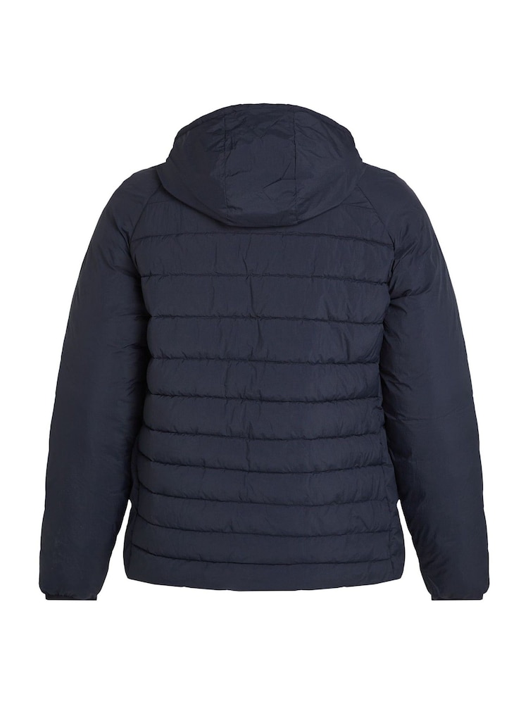 Tommy Hilfiger Blue Plus Quilted Hooded Jacket - Image 6 of 6