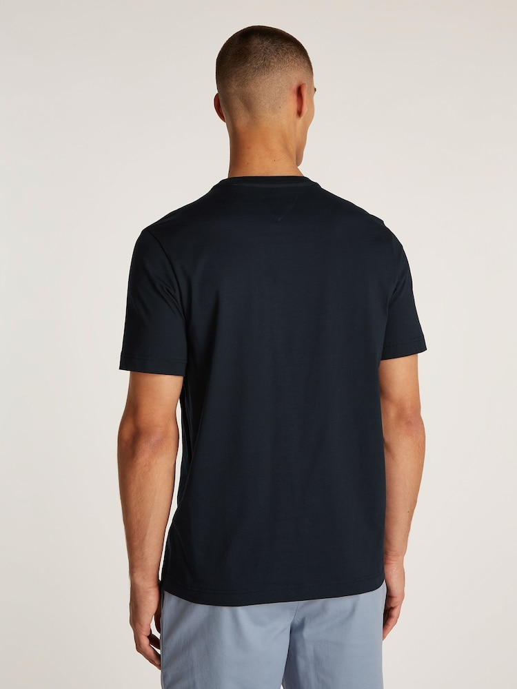 Tommy Hilfiger Blue Stripe Pocket 100% Cotton T-Shirt - Image 2 of 6