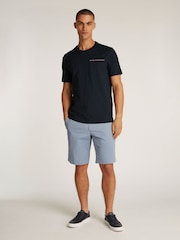 Tommy Hilfiger Blue Stripe Pocket 100% Cotton T-Shirt - Image 3 of 6