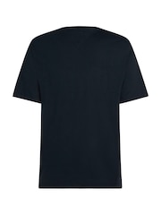 Tommy Hilfiger Blue Stripe Pocket 100% Cotton T-Shirt - Image 6 of 6