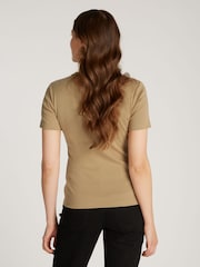 Tommy Hilfiger Natural Slim Fit Cody Crew Neck Short Sleeve 100% Cotton T-Shirt - Image 2 of 5
