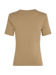 Tommy Hilfiger Natural Slim Fit Cody Crew Neck Short Sleeve 100% Cotton T-Shirt - Image 5 of 5