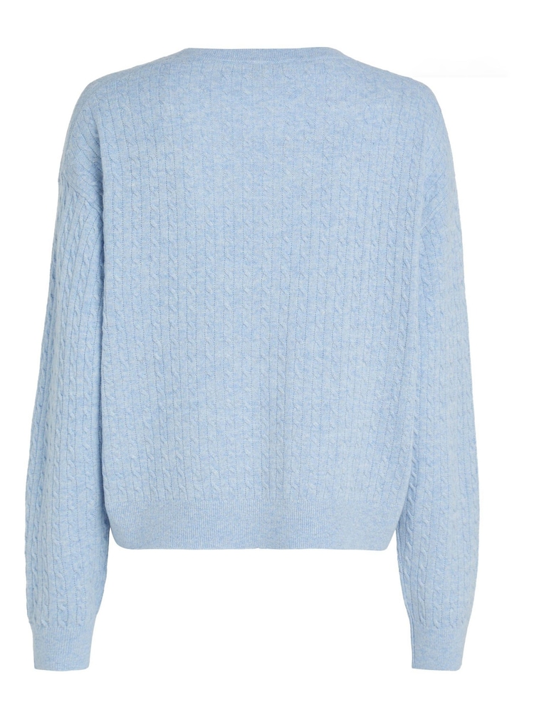 Tommy Hilfiger Blusa Curve Mini Cable com V-Neck Jumper - Imagem 2 de 2