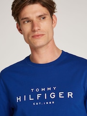 Tommy Hilfiger Blue Big 100% Cotton T-Shirt - Image 4 of 6