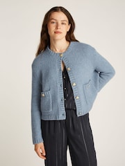 Tommy Hilfiger Blue Button Knit Cardigan - Image 1 of 6