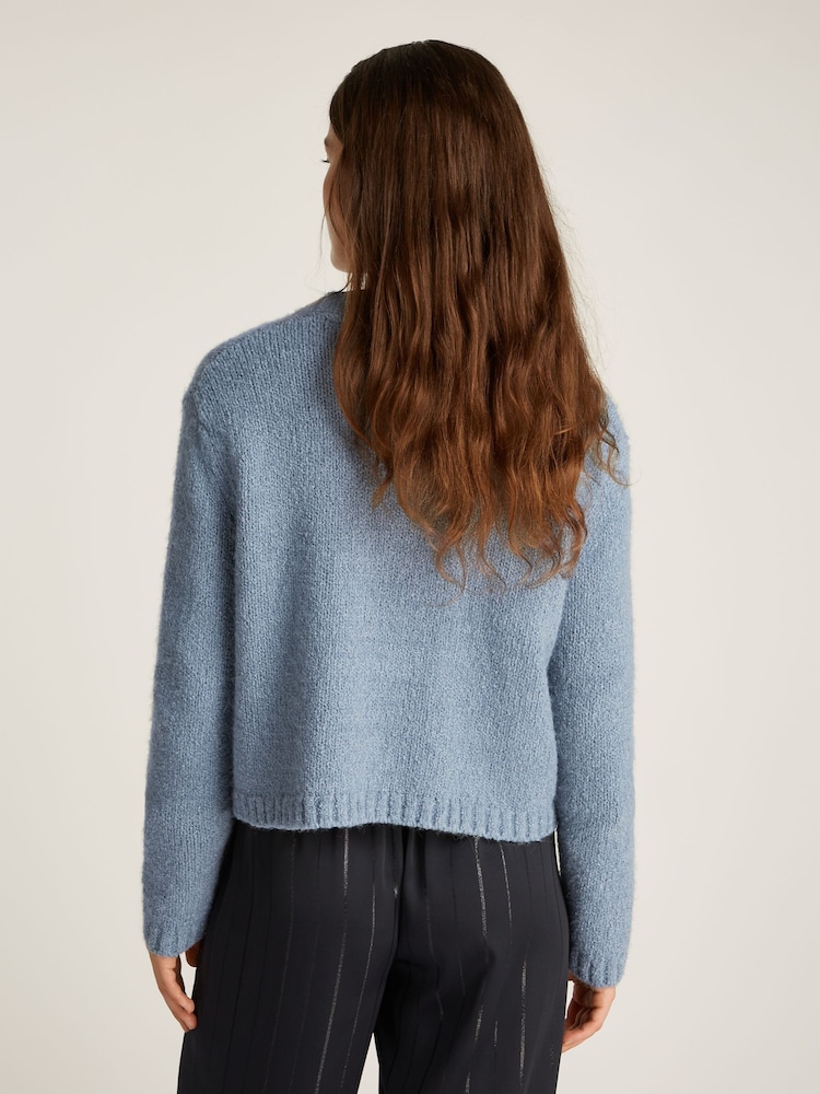 Tommy Hilfiger Blue Button Knit Cardigan - Image 2 of 6