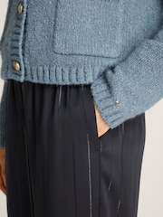 Tommy Hilfiger Blue Button Knit Cardigan - Image 3 of 6