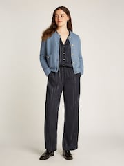 Tommy Hilfiger Blue Button Knit Cardigan - Image 4 of 6