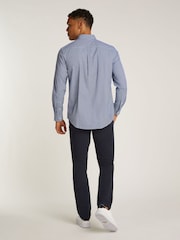 Tommy Hilfiger Blue Regular Fit Flex 100% Cotton Poplin Gingham Shirt - Image 2 of 6
