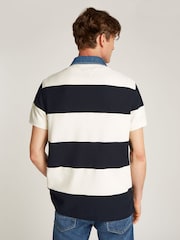 Tommy Hilfiger Свободная рубашка в полоску с длинным рукавом регби поло - Image 2 of 6