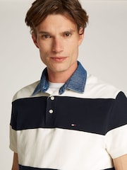 Tommy Hilfiger Свободная рубашка в полоску с длинным рукавом регби поло - Image 3 of 6
