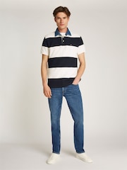 Tommy Hilfiger Свободная рубашка в полоску с длинным рукавом регби поло - Image 4 of 6