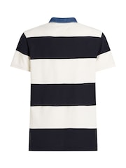 Tommy Hilfiger Свободная рубашка в полоску с длинным рукавом регби поло - Image 6 of 6