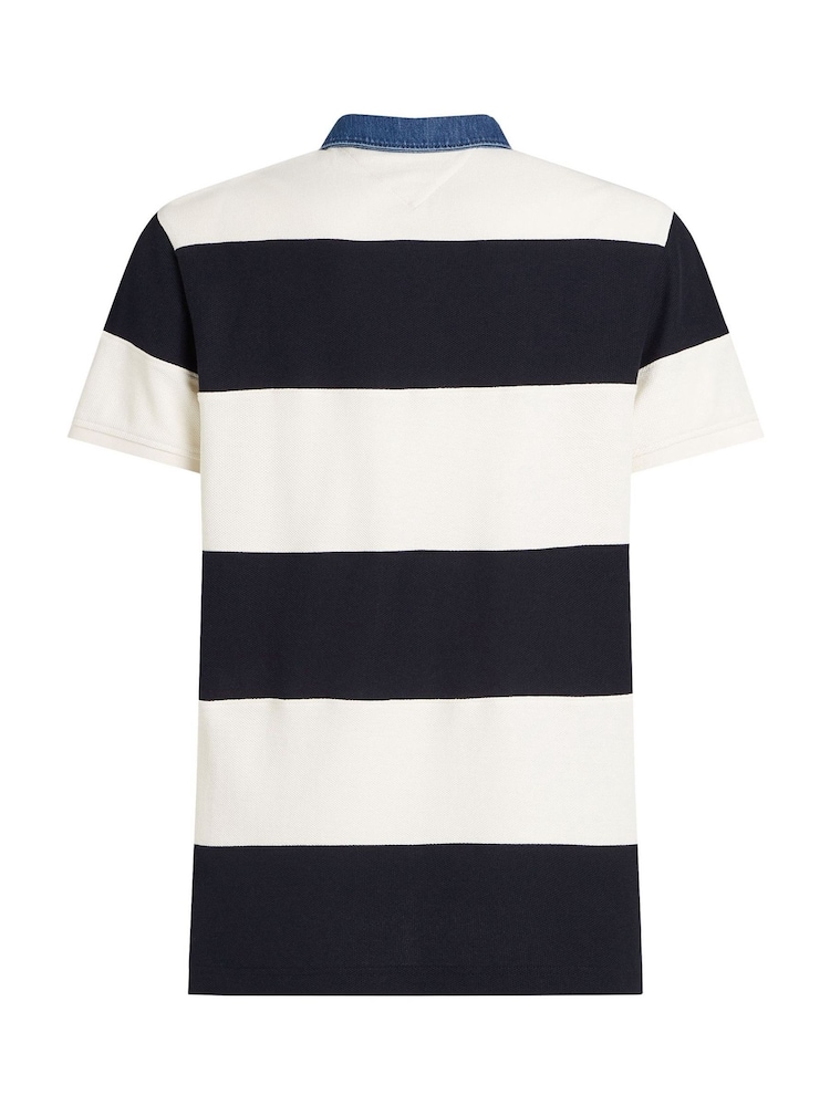 Tommy Hilfiger Relaxed Stripe Short Sleeve Rugby Polo Shirt - Imagen 6 de 6 Tommy Hilfiger Relaxed Stripe Short Sleeve Rugby Polo Shirt - Imagen 6 de 6