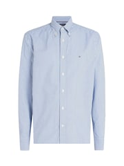 Tommy Hilfiger dark blue Regular Fit Flex 100% Cotton Classic Poplin Stripe Shirt - Image 5 of 6