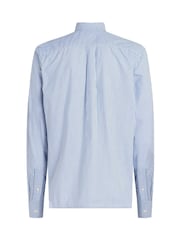 Tommy Hilfiger dark blue Regular Fit Flex 100% Cotton Classic Poplin Stripe Shirt - Image 6 of 6