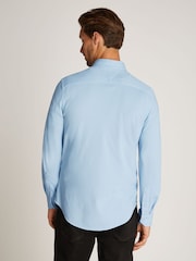 Tommy Hilfiger Blue Slim Performance Pique Oxford Shirt - Image 2 of 6