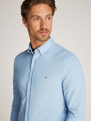 Tommy Hilfiger Blue Slim Performance Pique Oxford Shirt - Image 3 of 6