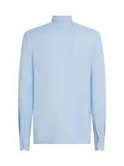 Tommy Hilfiger Blue Slim Performance Pique Oxford Shirt - Image 6 of 6