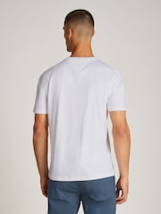 Tommy Hilfiger White Regular Fit 100% Cotton T-Shirt - Image 2 of 6
