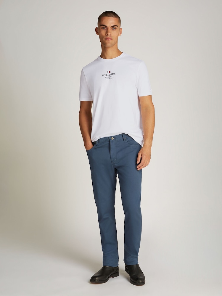 Tommy Hilfiger White Regular Fit 100% Cotton T-Shirt - Image 3 of 6