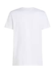 Tommy Hilfiger White Regular Fit 100% Cotton T-Shirt - Image 6 of 6