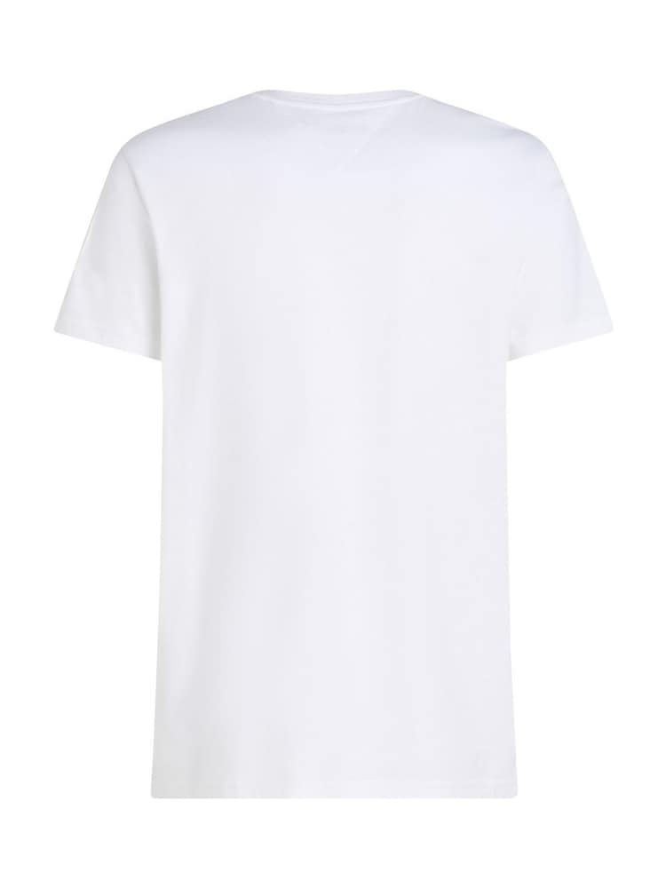Tommy Hilfiger White Regular Fit 100% Cotton T-Shirt - Image 6 of 6