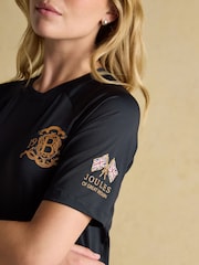 Joules Official Burghley Navy Short Sleeve Sports Top - Image 5 of 9