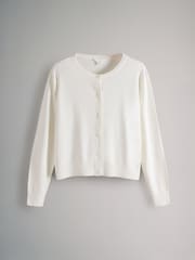 The Set Dusty Pink/Light Blue /Cream 3 Pack Fine Knit Button Through Cardigans - Image 4 of 6