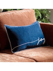 Gallery Home Navy Merry Midnight Joy 100% Cotton Cushion 500x300mm - Image 1 of 5
