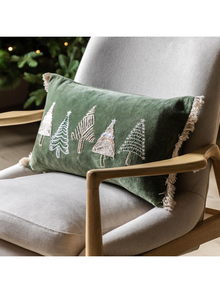 Gallery Home Green Natures Forest Tree Scene Cushion 500x300mm - Image 1 of 4