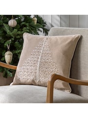 Gallery Home Natural Pearly Single Tree 100% Cotton Cushion 450x450mm - Image 1 of 4