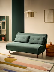 MADE.COM Olive Green Corduroy Large Haru 2 Seater Sofa Bed - Image 1 of 7