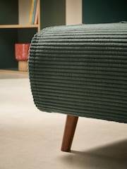 MADE.COM Olive Green Corduroy Large Haru 2 Seater Sofa Bed - Image 3 of 7