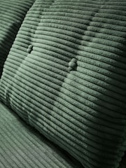 MADE.COM Olive Green Corduroy Large Haru 2 Seater Sofa Bed - Image 4 of 7