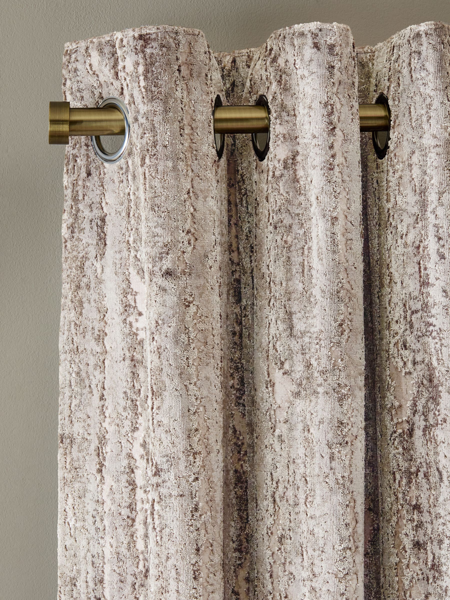 Buy Mid Natural Collection Luxe Heavyweight Chic Velvet Abstract Eyelet ...
