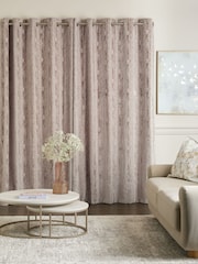 Collection Luxe Heavyweight Chic Velvet Abstract Eyelet Lined Curtains - Image 3 of 5