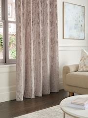 Collection Luxe Heavyweight Chic Velvet Abstract Eyelet Lined Curtains - Image 4 of 5
