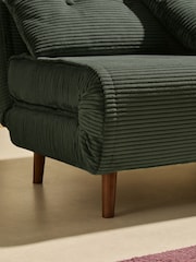 MADE.COM Olive Green Corduroy Haru 2 Seater Sofa Bed - Image 3 of 7